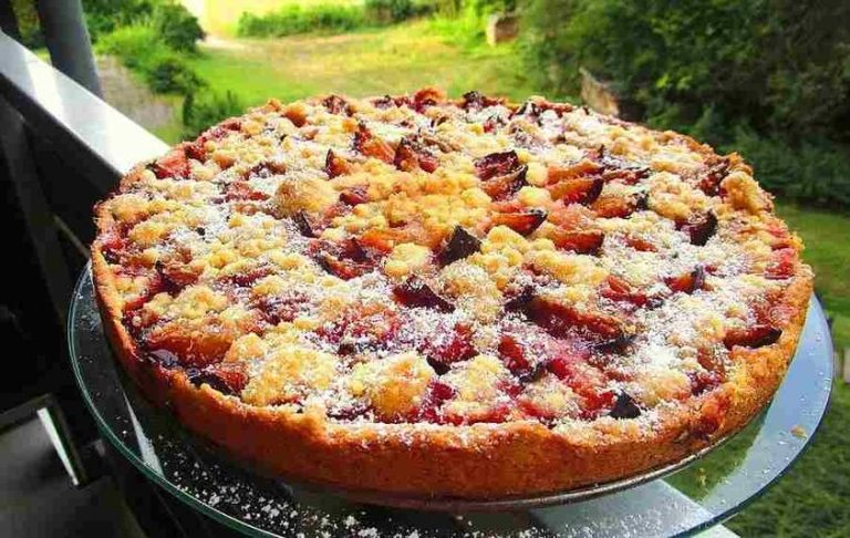 Zwetschgenkuchen mit Zimtstreuseln in 5 Minuten zubereitet!