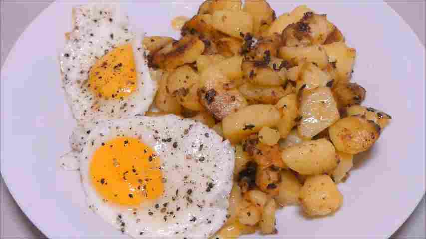 Knusprige Bratkartoffeln mit Spiegelei - Beste Kuche