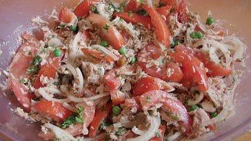 Leichter und leckerer Thunfisch – Tomaten – Salat – fettarm, schnelle Zubereitung