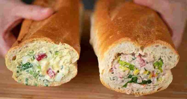 Gefülltes Sandwich Brot zum Frühstück