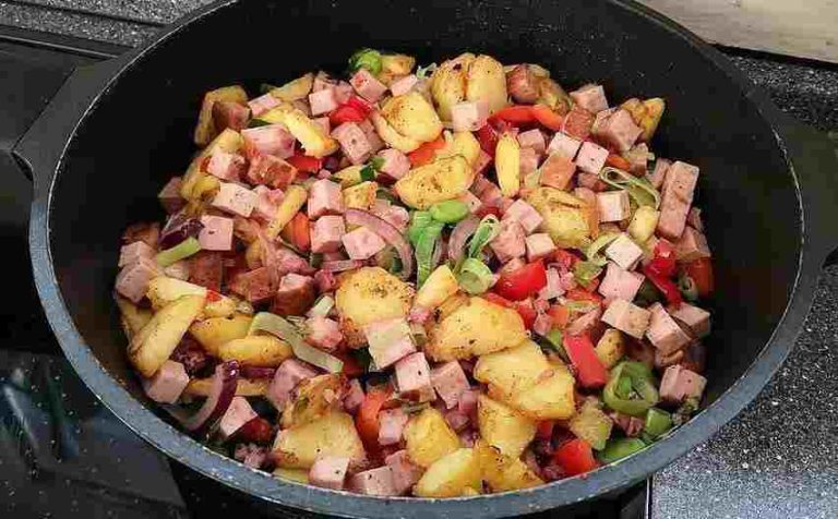 Leberkäse Pfanne ein sättigendes Abendessen!