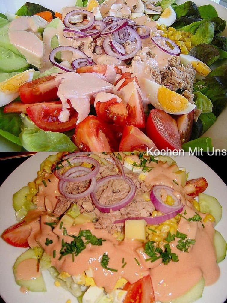 Chefsalat mit Hausdressing, ein toller Salat