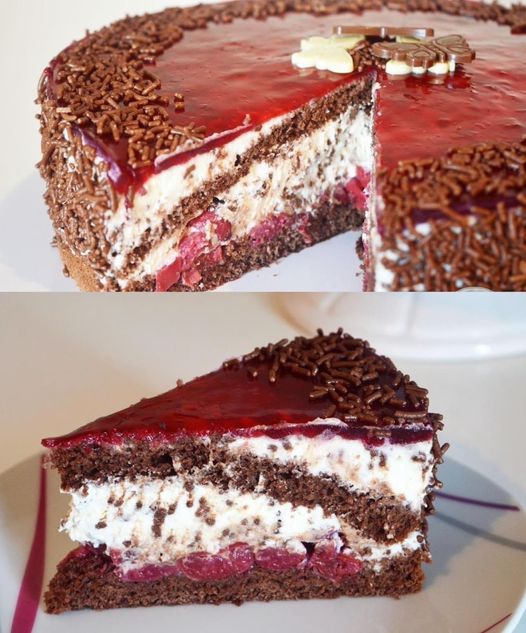 Stracciatella-Kirsch-Torte