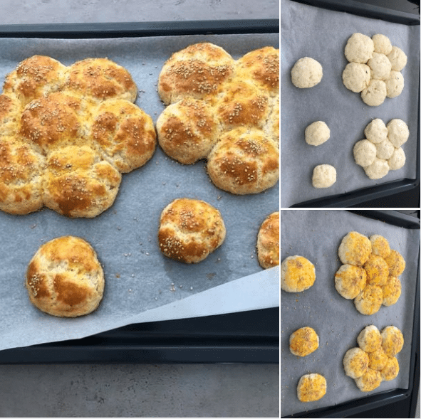 Schnelle Joghurt Brötchen mit Käse und Feta gefüllt - Beste Kuche