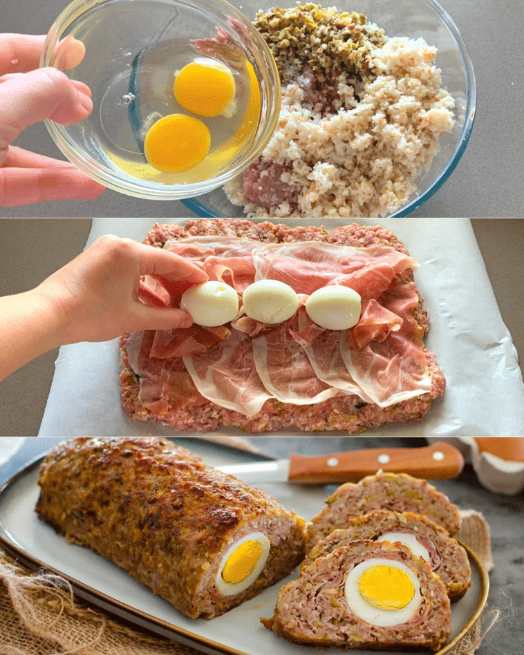 Osterhackbraten: das Rezept für den zweiten Gang mit leckeren und spektakulär gekochten Eiern