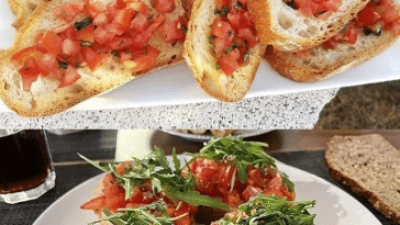 Bruschetta mit Tomaten und Knoblauch