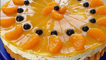 Schnelle Pfirsich – Sahne Torte