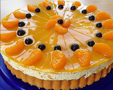 Schnelle Pfirsich – Sahne Torte