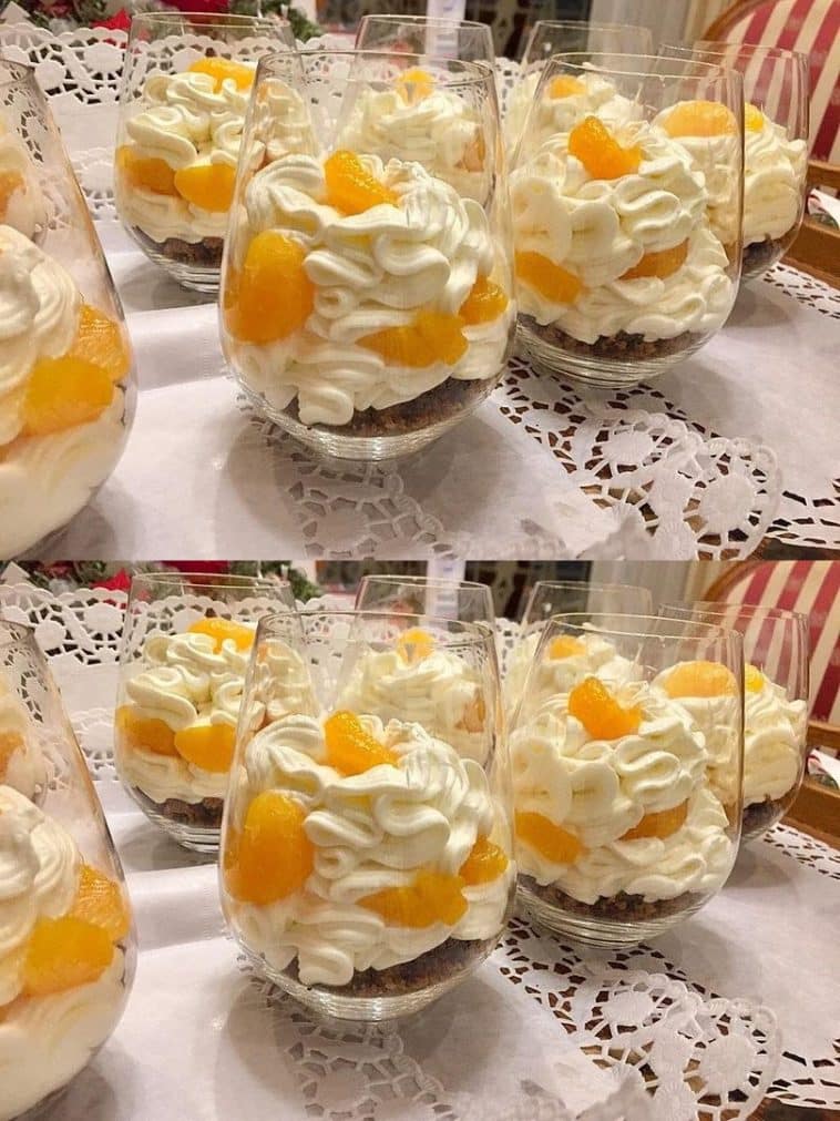 Weihnachtliches Mandarinen Dessert mit 3 Zutaten