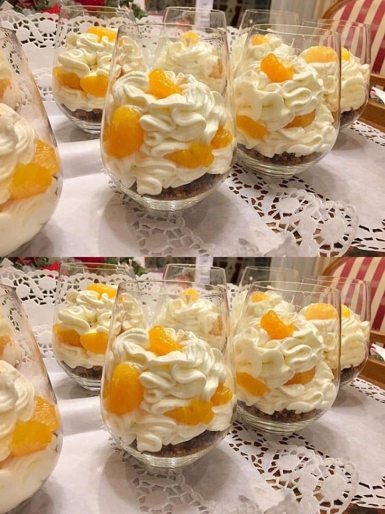 Weihnachtliches Mandarinen Dessert mit 3 Zutaten