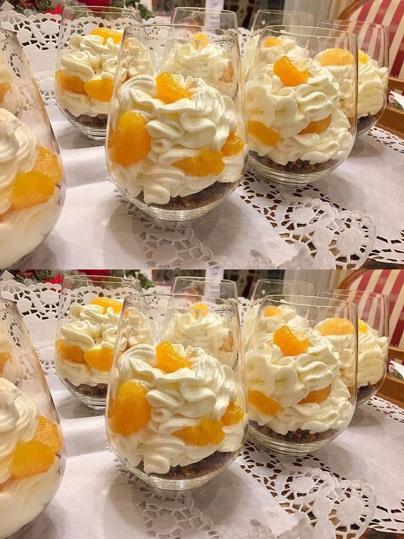 Weihnachtliches Mandarinen Dessert mit 3 Zutaten
