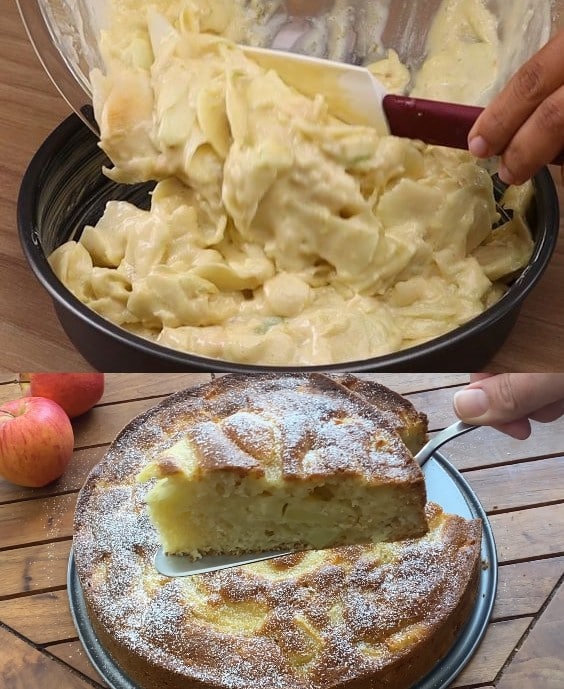 Du wirst nie einen anderen backen! – Apfelkuchen mit Vanillepudding