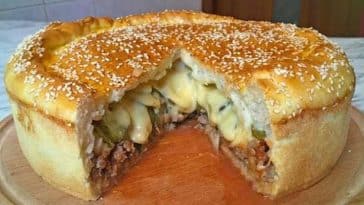 XXL Cheeseburger Kuchen, unglaublich lecker !