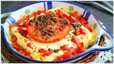 ebackener Feta mit Tomaten aus dem Ofen