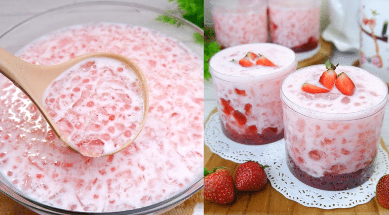 Erdbeer Dessert mit Joghurt in 2 Minuten fertig!!