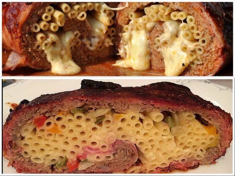 Speck-Hackfleisch-Makkaroni-Rolle