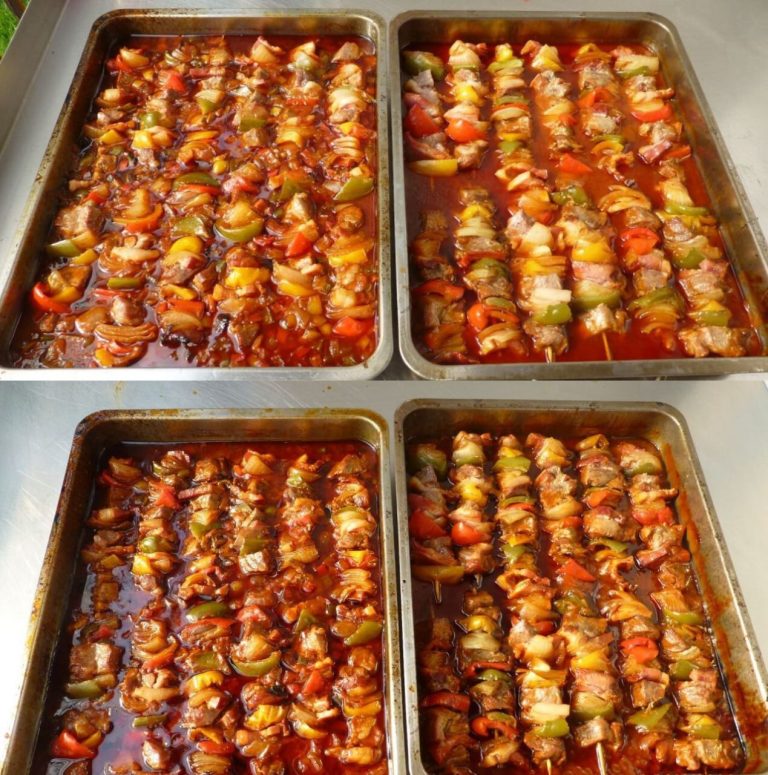 Fantastischer Schaschlik mit selbstgemachter Schaschliksoße
