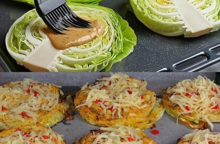 Gebackener Kohl mit Käse und Sahnesauce