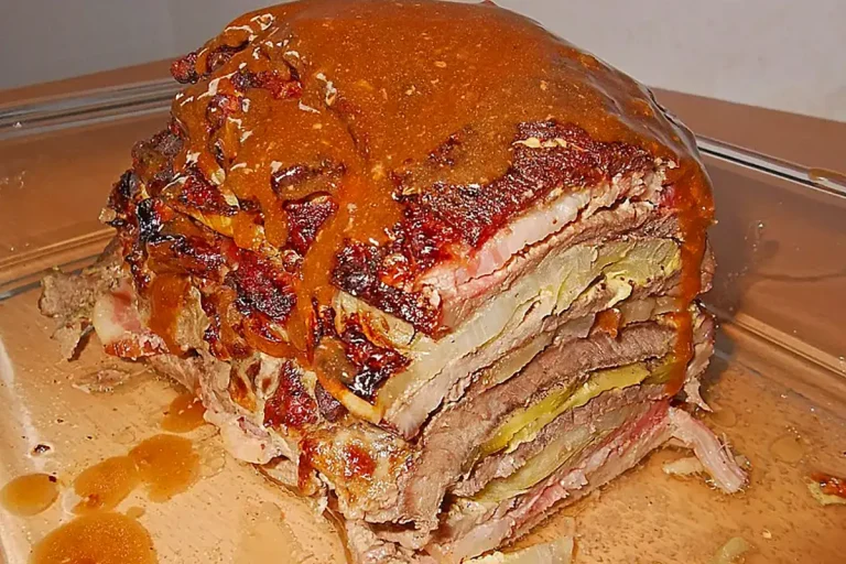 Schichtbraten in Senfsauce, Das ganze Haus duftet sowas von herrlich!
