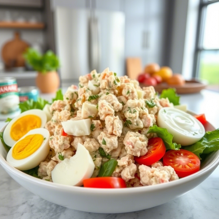 Thunfischsalat mit Ei und Joghurt – Cremig, Proteinreich und Blitzschnell zubereitet