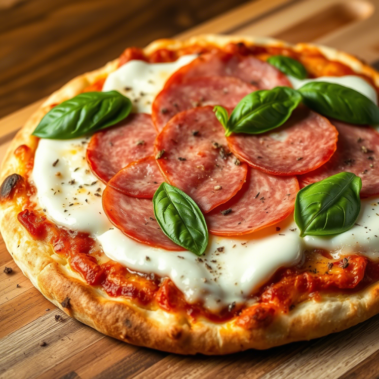 Rezept für Salami-Pizza