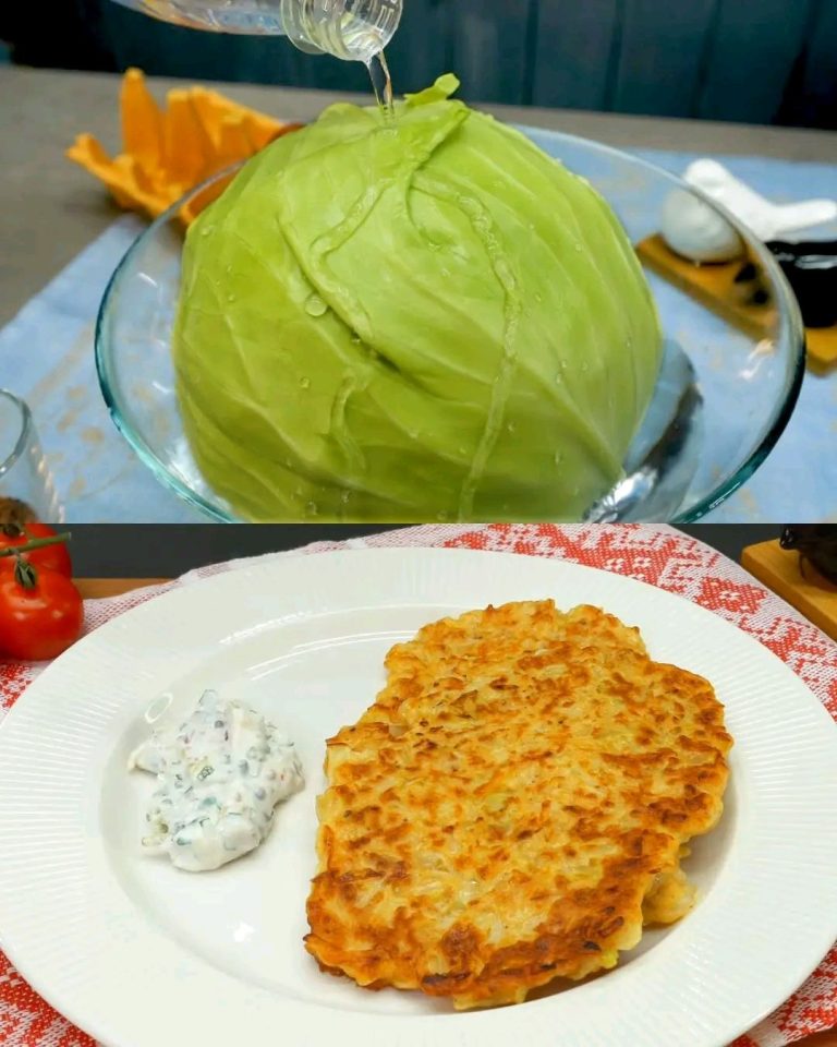 Pikante Kohl-Zwiebel-Puffer mit Knoblauch-Joghurt-Sauce