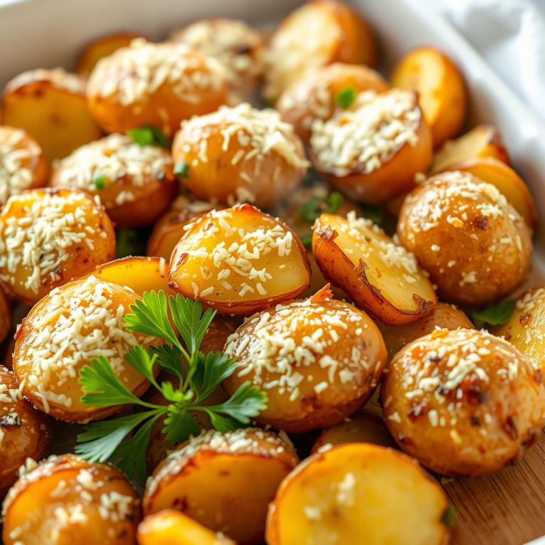 Parmesan-Kartoffeln aus dem Ofen – außen knusprig, innen zart!