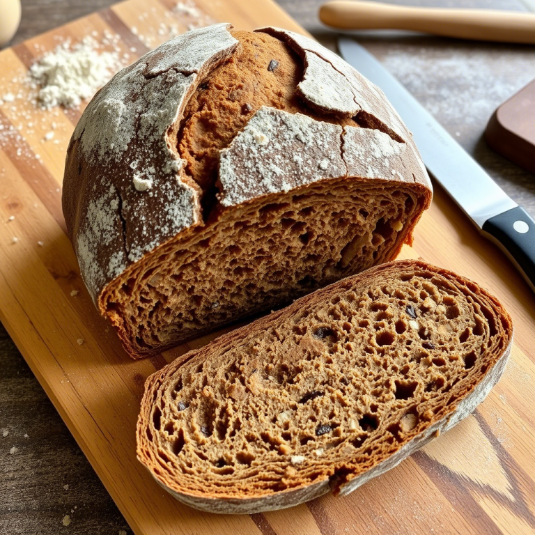 Deutsches Roggenbrot mit Sauerteig – Rustikal & Aromatisch