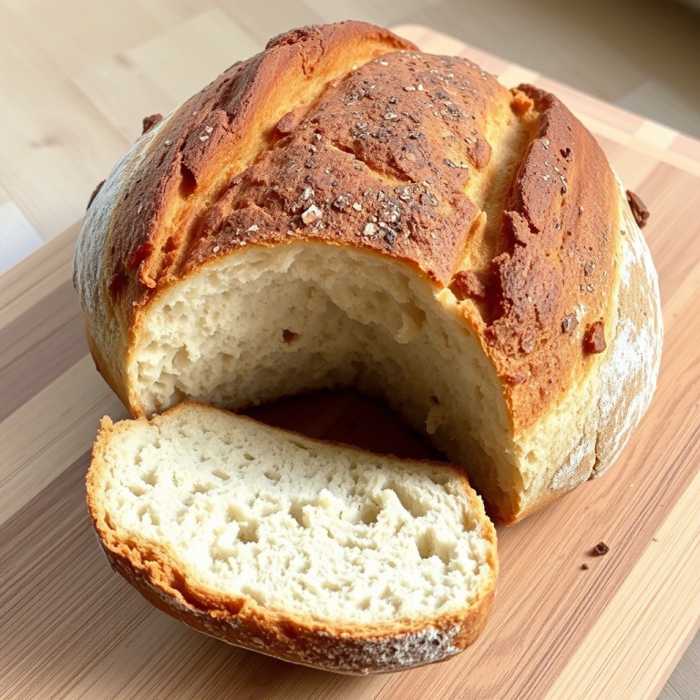 Traditionelles Deutsches Sauerteigbrot – Rustikales Landbrot wie beim Bäcker