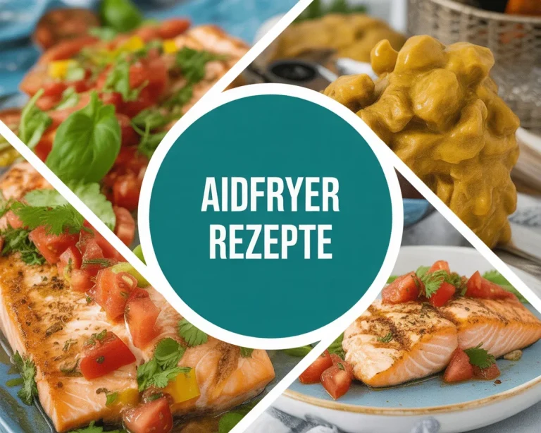 Vielfältige Airfryer Rezepte für knusprige Snacks, Hauptgerichte und Desserts.