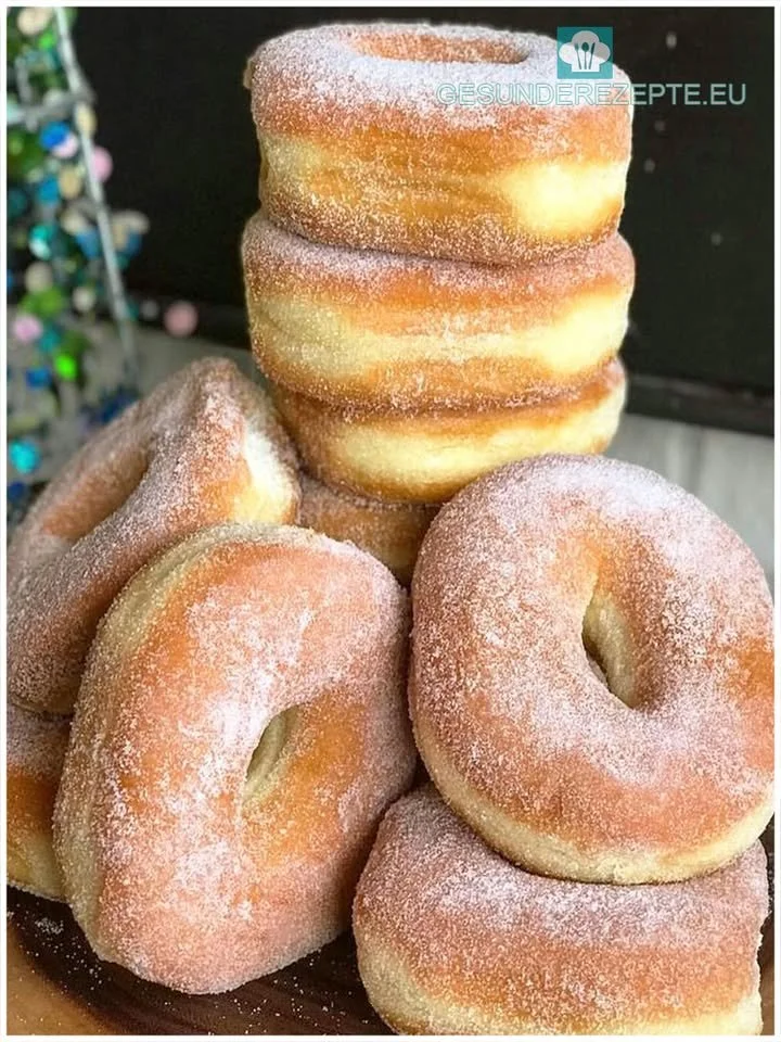 Weiche und fluffige Donuts frisch zubereitet