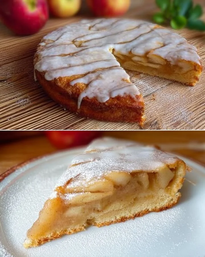 Frisch gebackener Apfelkuchen nach dem geheimen Rezept