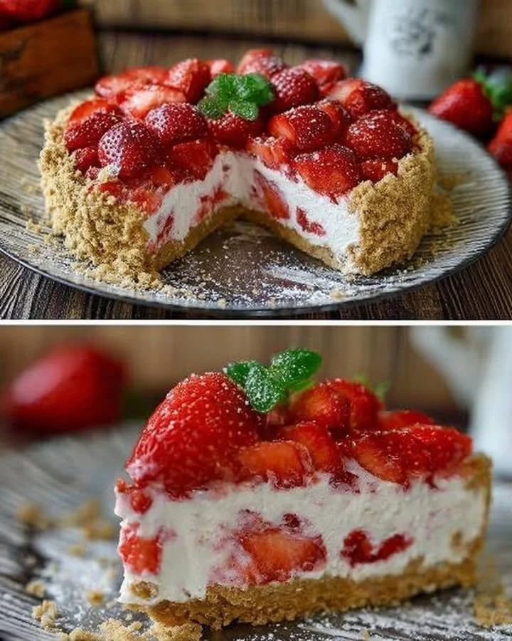 Himmlischer Erdbeerkuchen ohne Backofen in 7 Schritten