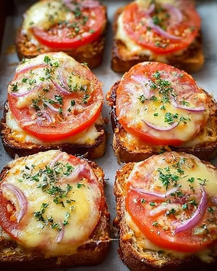 Unwiderstehlicher Tomaten-Mozzarella-Toast mit frischen Zutaten