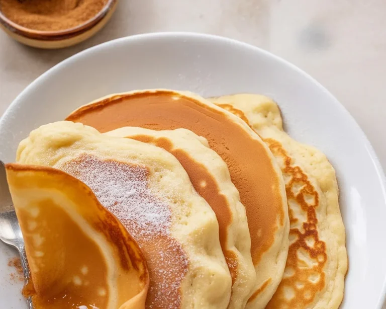 Leckere Pfannkuchen und Eierkuchen in verschiedenen Variationen und Füllungen
