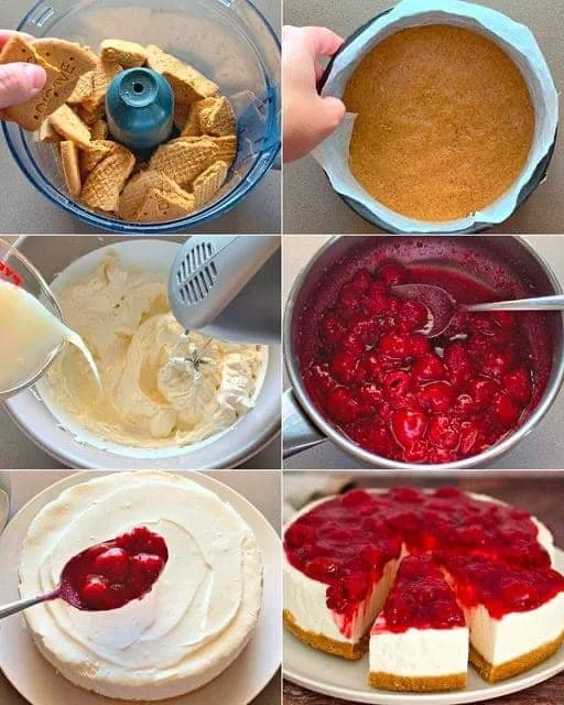Philadelphia Himbeerkuchen mit Naturjoghurt ohne Backen