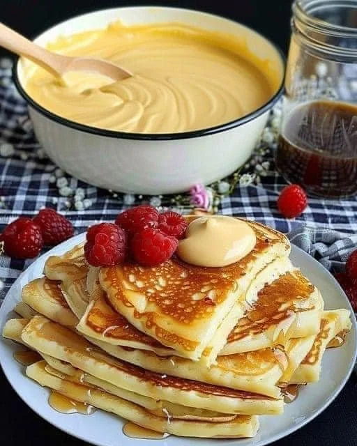 Quark Pfannkuchen mit Pudding, ohne Mehl, in kurzer Zubereitungszeit