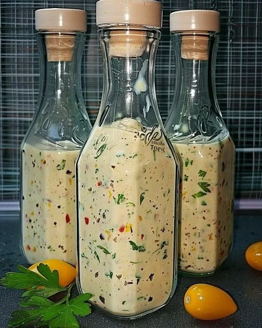 Hausgemachte Salatsoße wie im Restaurant, perfekt für jeden Salat.