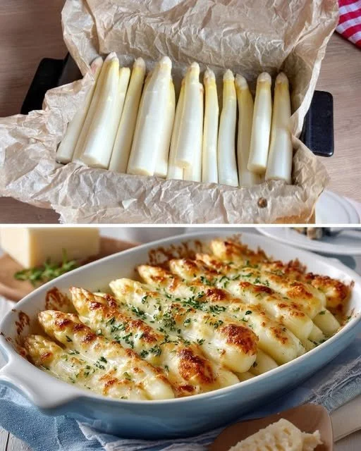 Gebackener Spargel im Ofen, lecker und einfach zubereitet