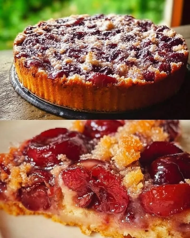 Unwiderstehlicher Zwetschgenkuchen, frisch gebacken mit saftigen Zwetschgen.