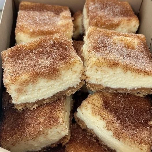 Zimt Käsekuchen mit knusprigem Boden und Zimt bestreut
