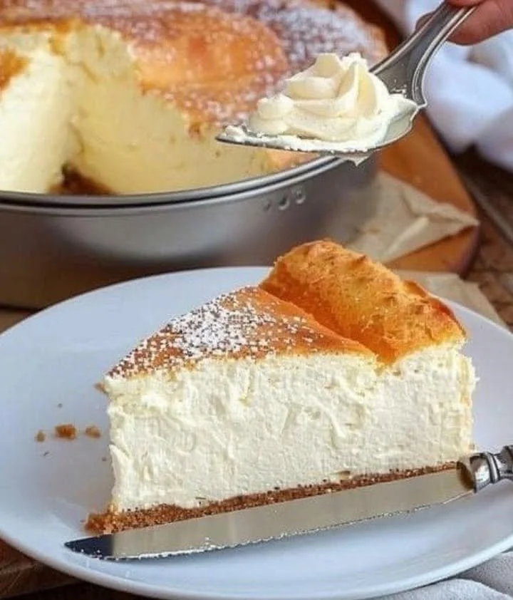 Schneller 10-Minuten-Quarkkuchen auf einem Teller, verziert mit frischen Beeren.