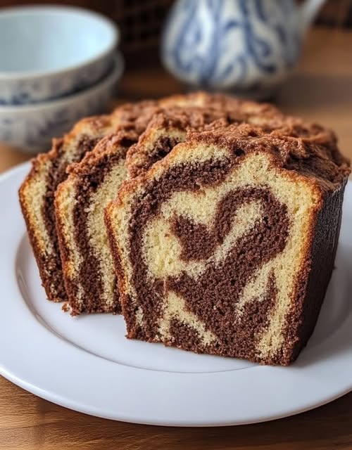 Omas Marmorkuchen – Gâteau Marbré nach Großmutters Art