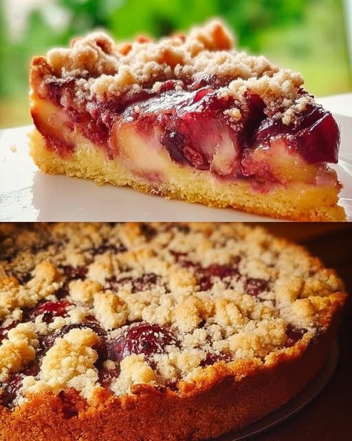 Zwetschgenkuchen mit Zimtstreuseln