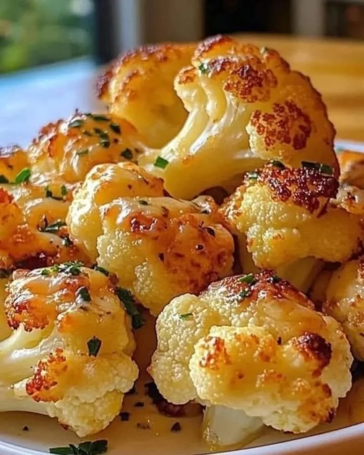 Ofengericht mit Käseblumenkohl, cremig überbacken und goldbraun