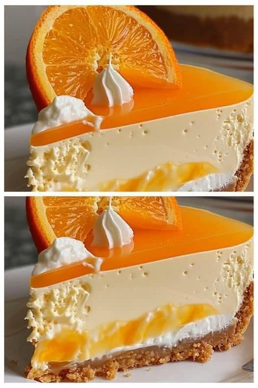 Orangen Schmand Kuchen mit frischen Orangen und cremigem Schmand