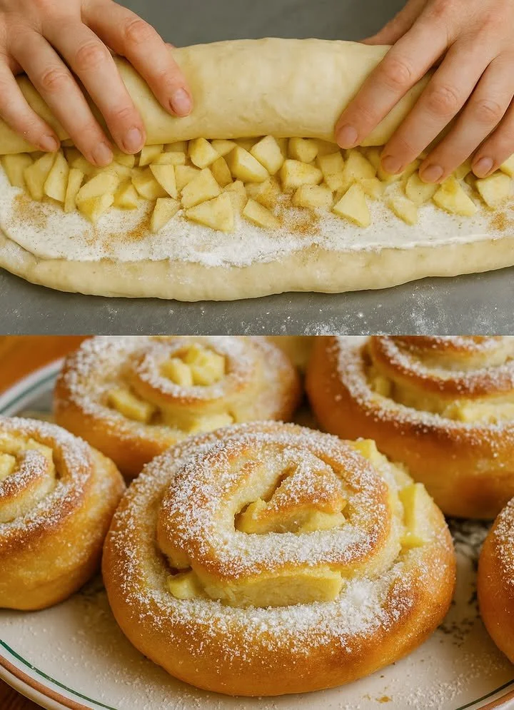 Superschnelle Apfelschnecken Rezept mit Äpfeln und Zimt