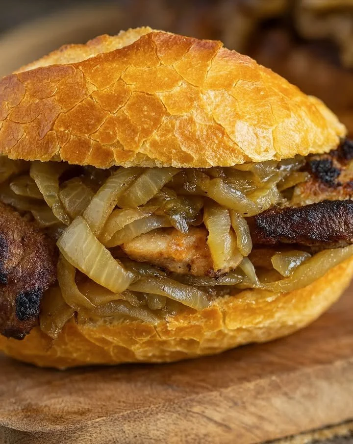 Traditionelles Thüringer Rostbrätel nach DDR-Rezept zubereitet mit Gewürzen.