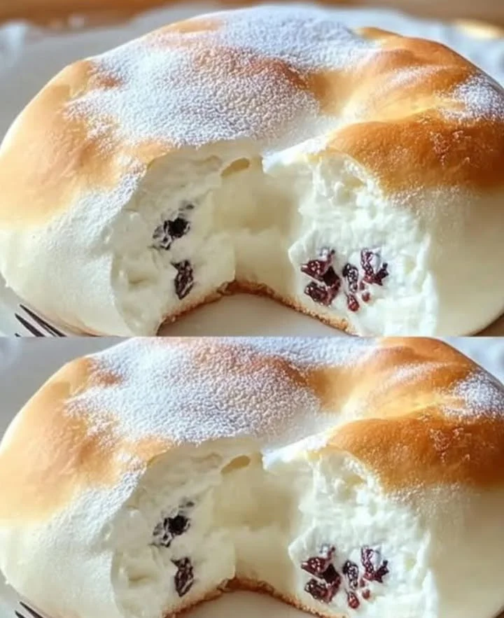 Wolkenkuchen - ein luftiger, leichter Kuchen mit cremiger Füllung.