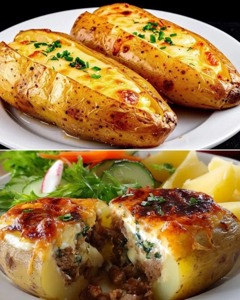 Abendessen mit gefüllten Ofenkartoffeln!